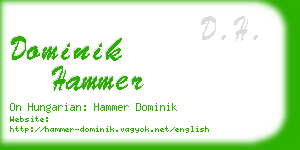dominik hammer business card